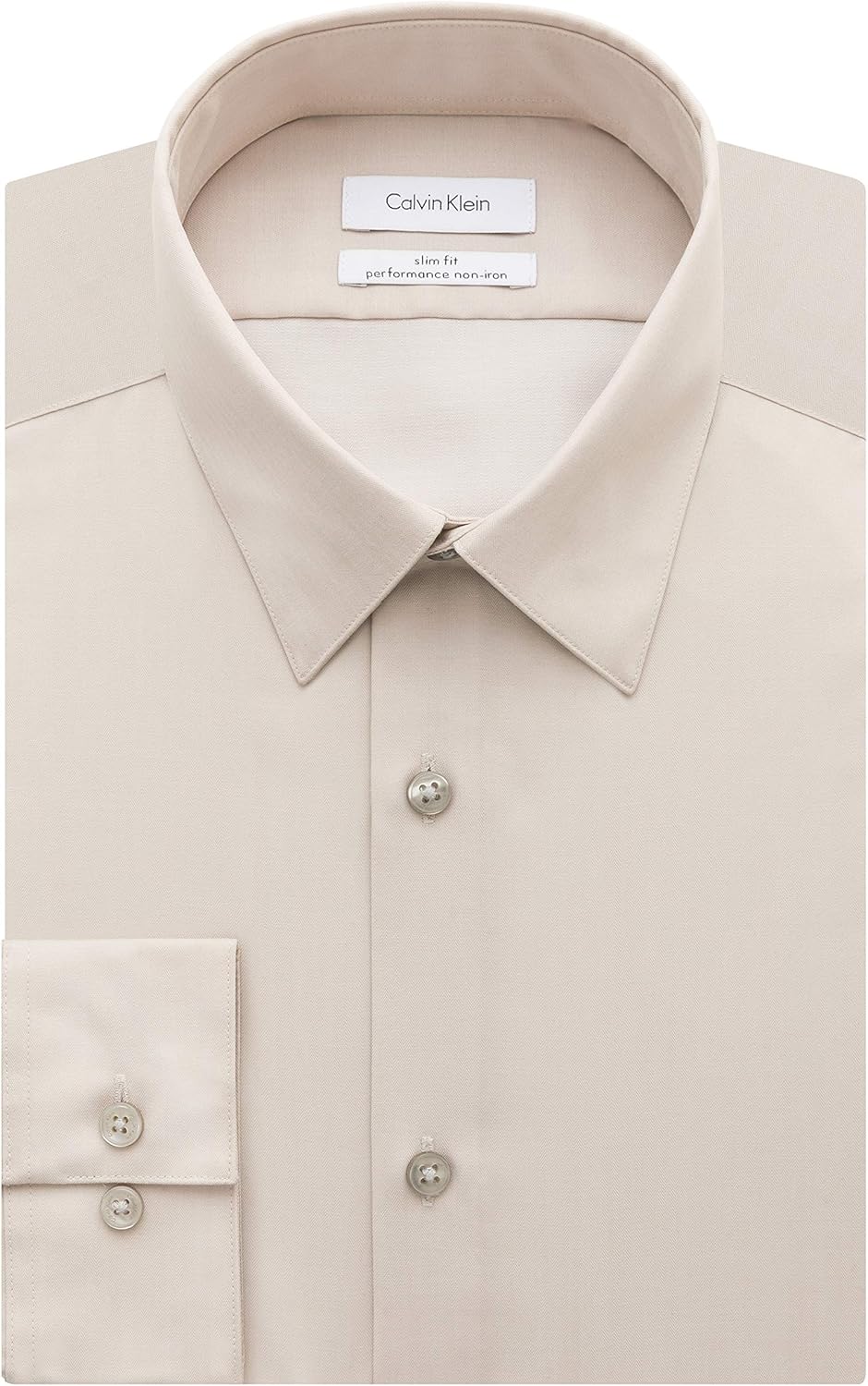 Calvin Klein Men's Dress Shirt Slim Fit Non-Iron Herringbone