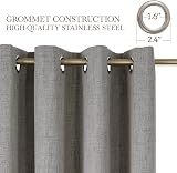 CUCRAF 100% Blackout Curtains Charcoal Grey 52 x 90 Inches 2 Panels view 3