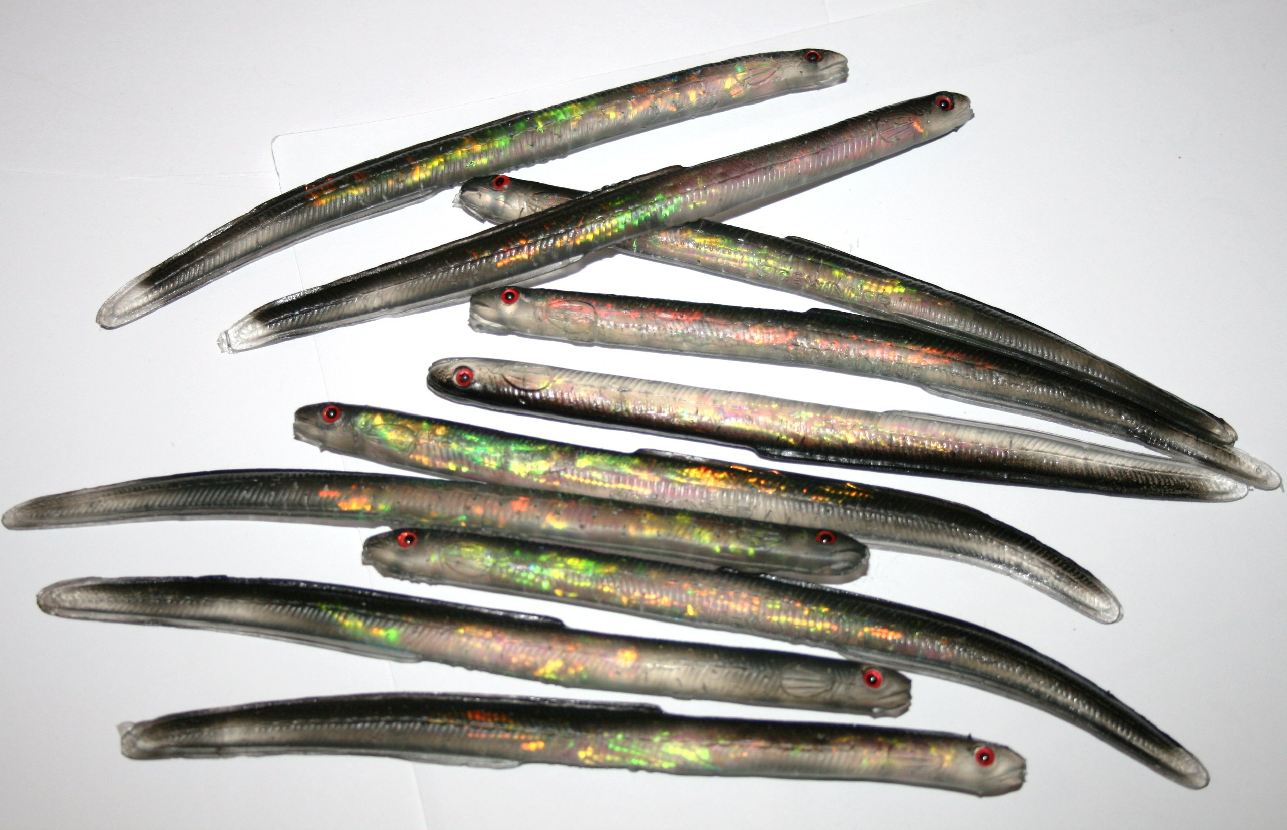 Sidewinder Shimmer Eels 6" 10 per pack