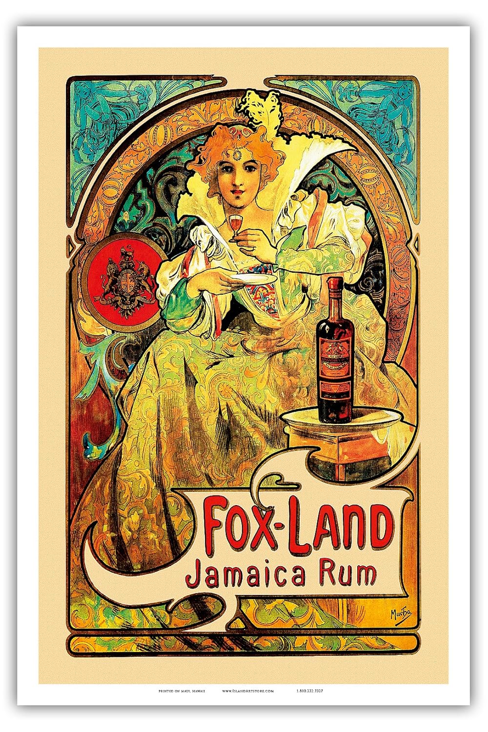 Pacifica Island Art 9in X 12in Vintage Advertising Poster By Alphonse Mucha Ca 1897 Master Art