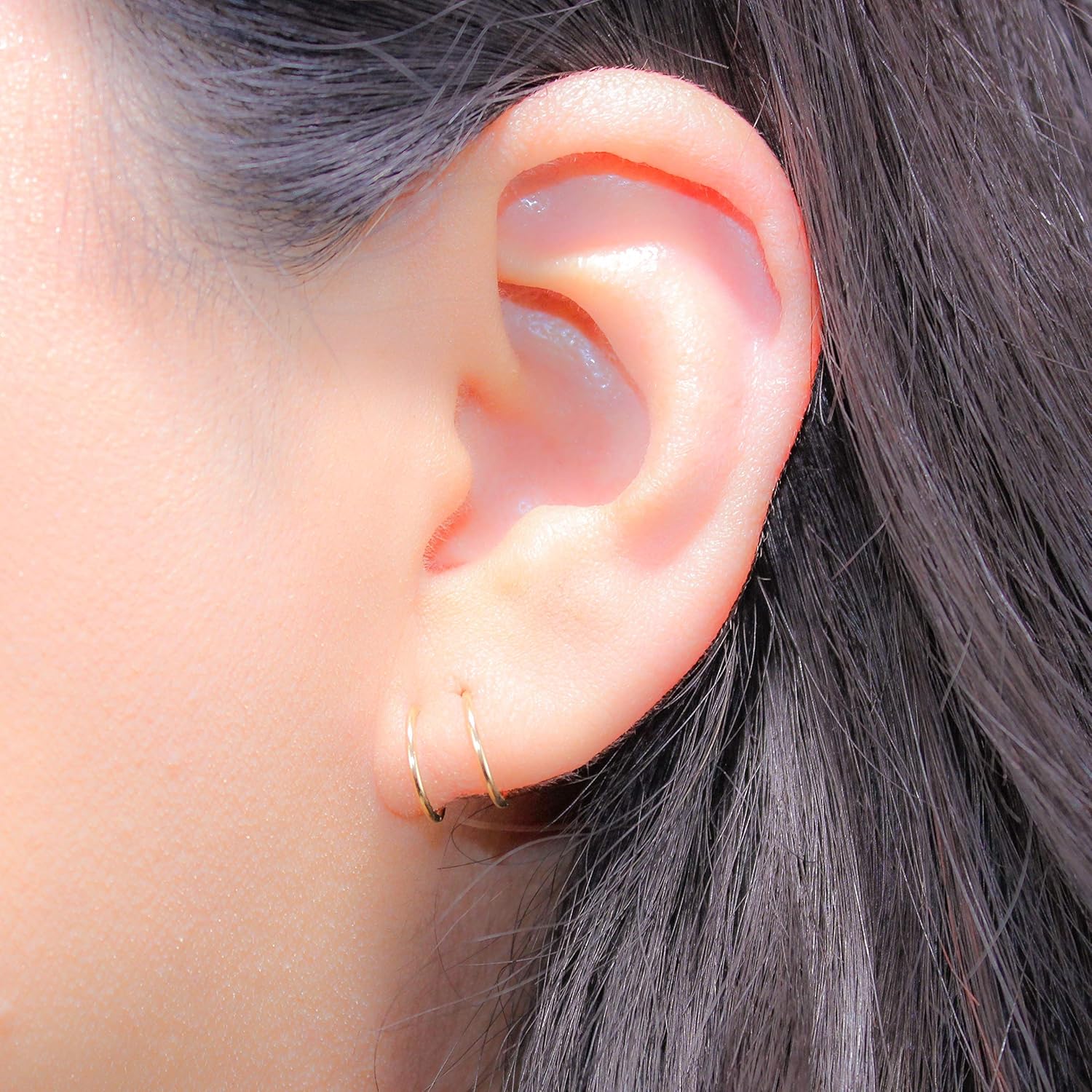 fake silver hoop earrings