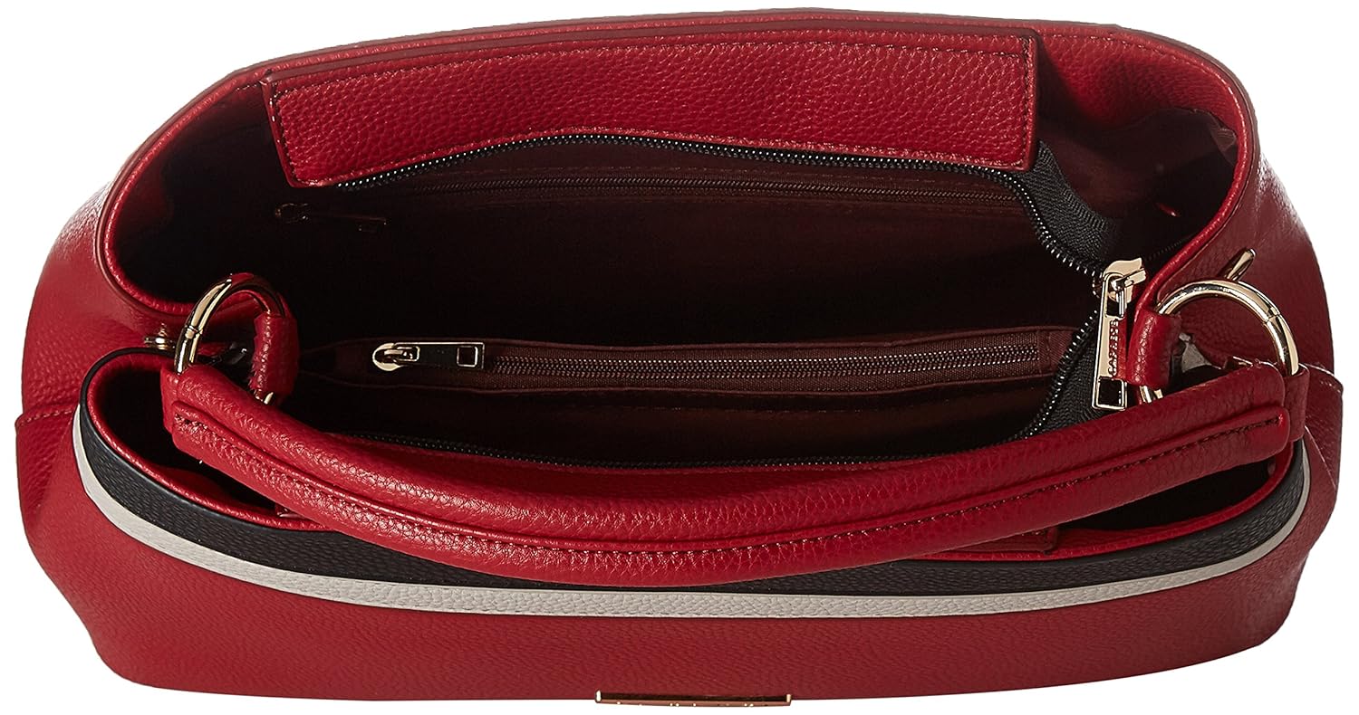 caprese philis women's satchel (red, grey and white) ()