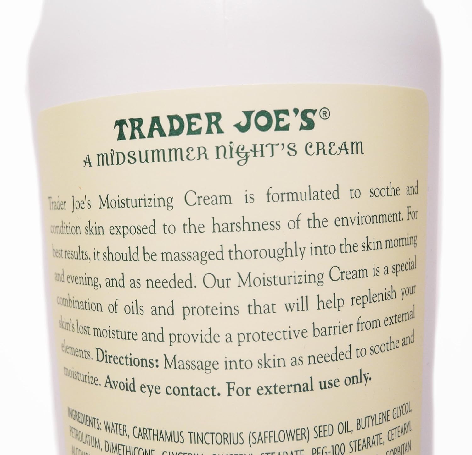 trader joe's unscented lotion