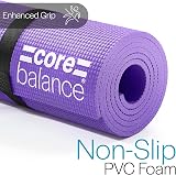 Core Balance Purple 6mm Yoga Mat with Strap Non-Slip 173x61cm view 3
