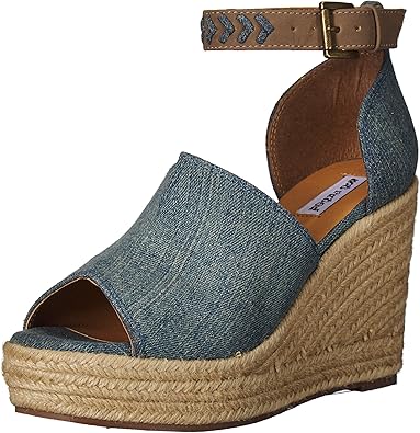 denim espadrille wedge sandals