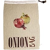 Danesco Manufacturing 6123355LN Onion Storage Bag, Cream, Size: 8 × 10