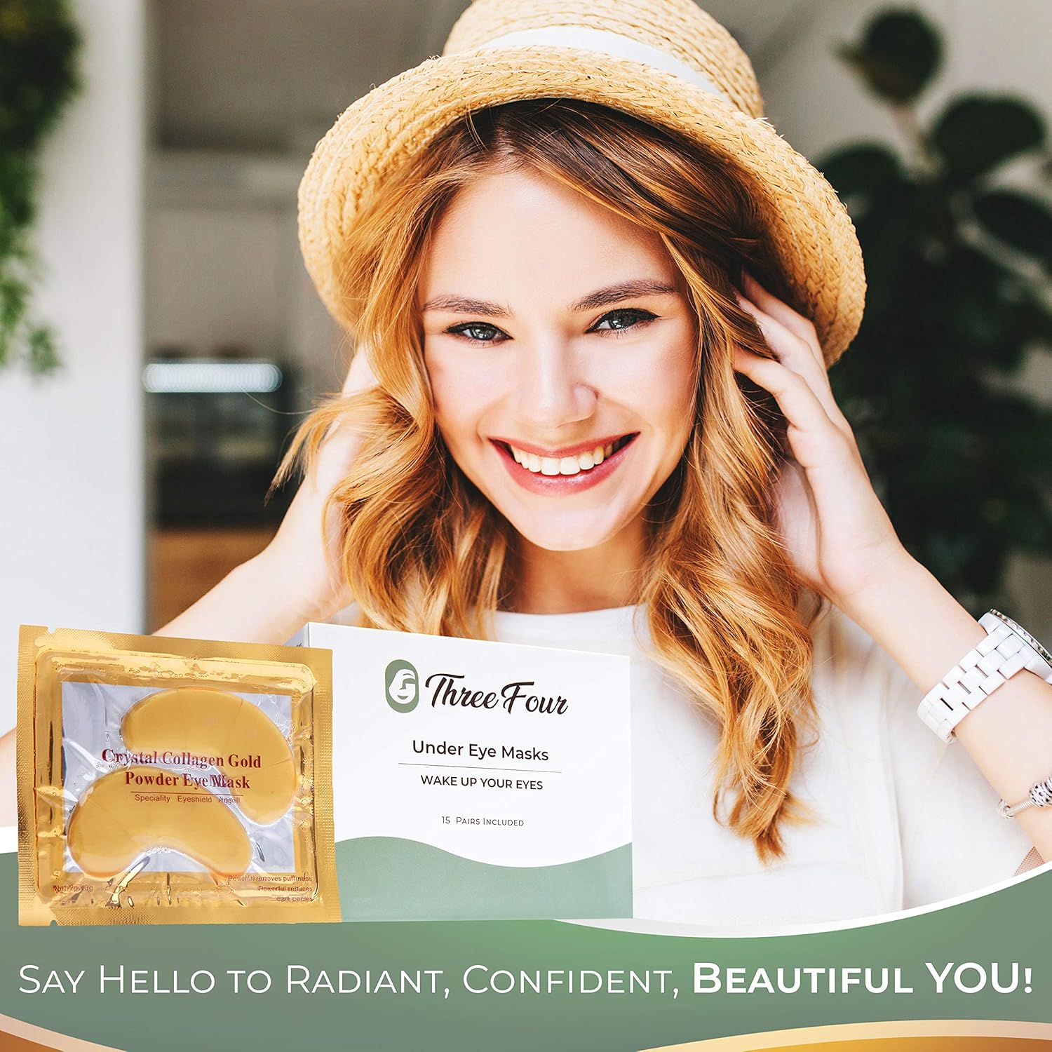 Under Eye Patches for Puffy Eyes I Under Eye Mask Dark Circles and Puffiness I UnderEye Gel Patches and Under Eye Pads w Collagen I 24k Gold 15Pack : Beauty