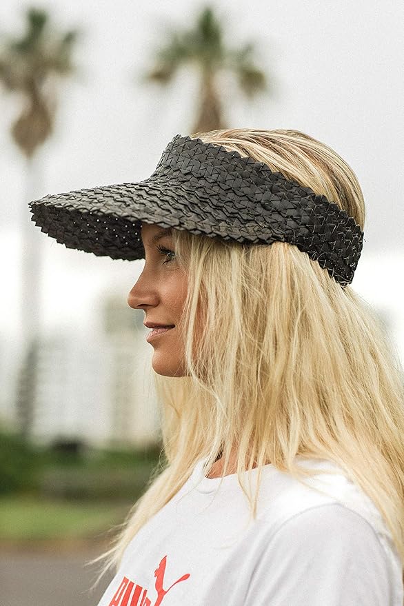 Straw Summer Beach Sun Visor Hats with 