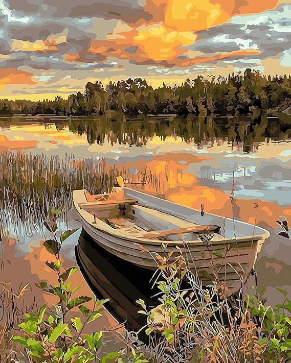 COLORWORK DIY Paint by Numbers, Canvas Oil Painting Kit for Kids