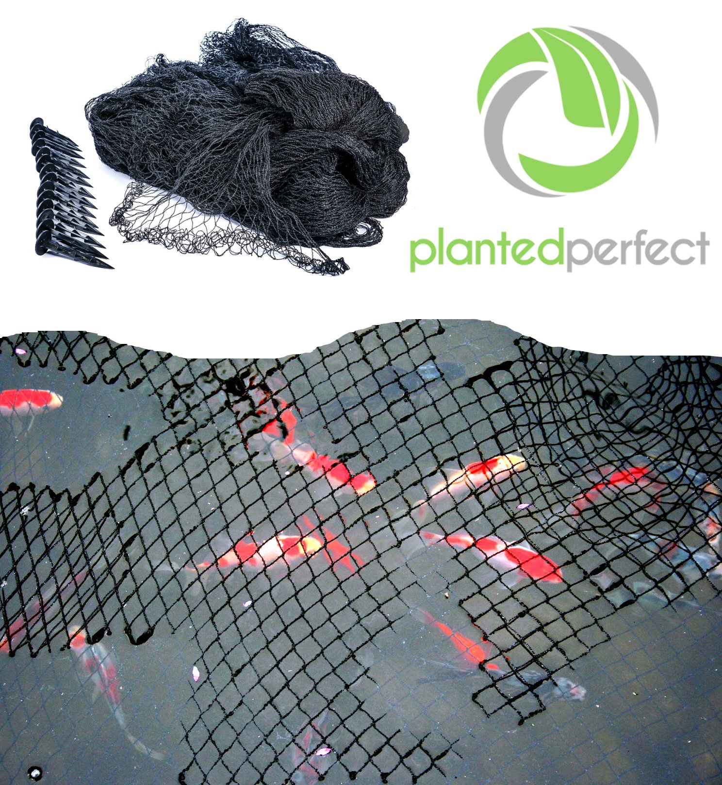 15 x 20 FT POND NET COVER Easy Setup Pool and Fishpond Nylon Netting