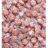 Peppermint Hard Candy 1 lb Bulk Red White Starlights Cool Mint Refreshing | Classic Striped Pinwheel Candy. For Office Bowls Dishes Buffets