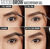 Maybelline TattooStudio Waterproof Eyebrow Gel Makeup Soft Brown 0.23 fl oz view 7
