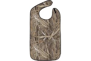 Classic Bib Designs Adult Bibs for Eating: Reusable with Crumb Catcher Pocket - For Men and Women