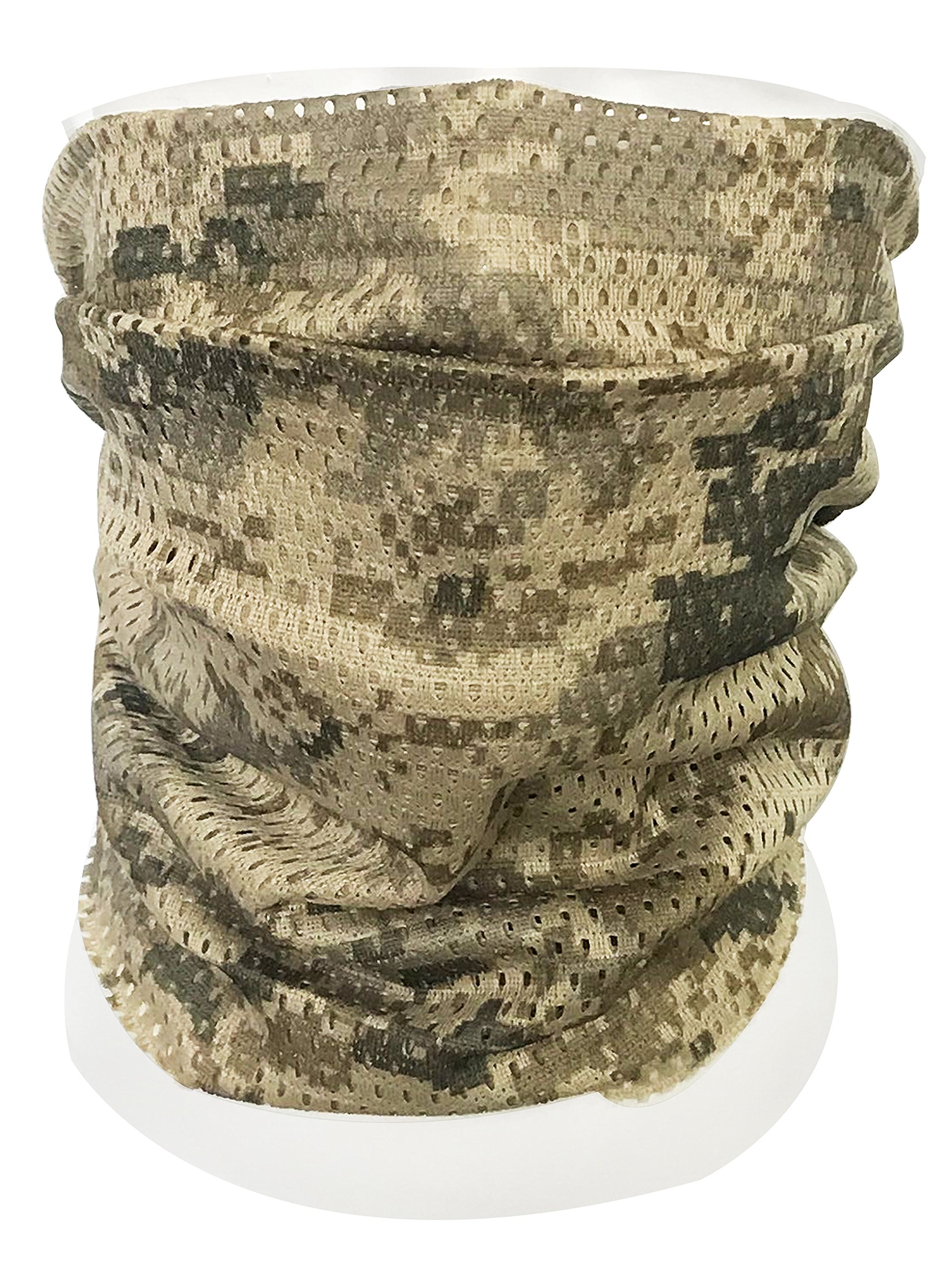 QMFIVE Tactical Camouflage Scarf, Men and Women Multi-purpose Military Headband Style Head Wrap Face Mesh Neckerchief,Aor1,150 x 40cm / ~50 x 13 inch