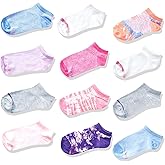 Hanes girls Socks, Fashion Patterned Soft Socks, No Show, Ankle, and Crew, 12-pair Packs