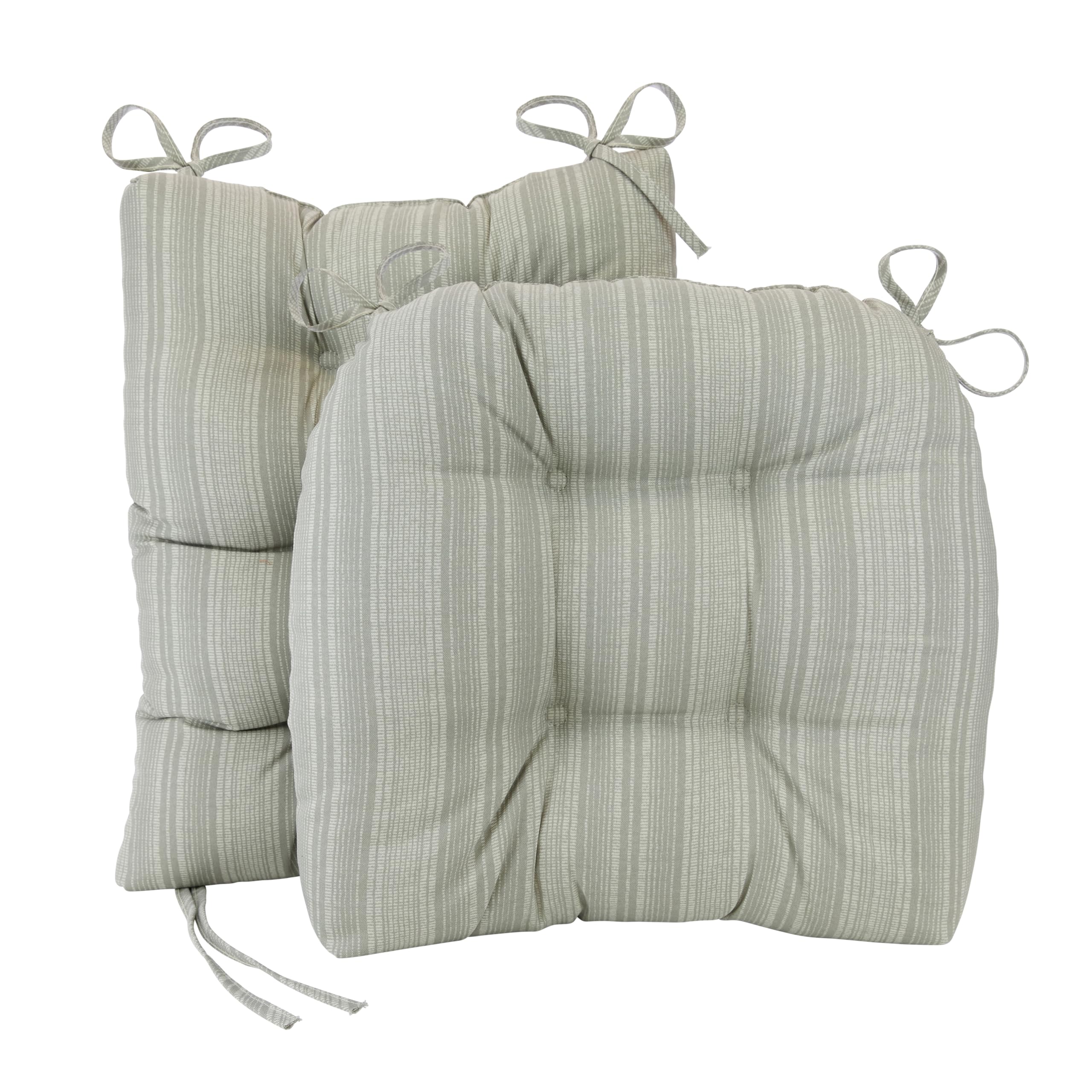 Klear Vu Solarium Rocking Chair Cushion Set, Assembled in The USA, for Indoor & Outdoor Use, Patio, Living Room, or Nursery, 2-Piece Set, 19"x19" Seat and 21"x18" Seatback, Boardwalk Stripe Image