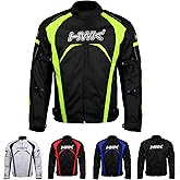 HWK Motorcycle Jacket Men's Riding Textile Racing Motorbike Hi-Vis Biker CE Armored Water Resistant Jackets