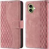 Wallet Flip Case for iPhone 17 Leather Pink | RFID Blocking, 3 Card Slots &amp; 1 Cash Pocket, Magnetic Closure, Kickstand, PU Leather Flip Cover for iPhone 17