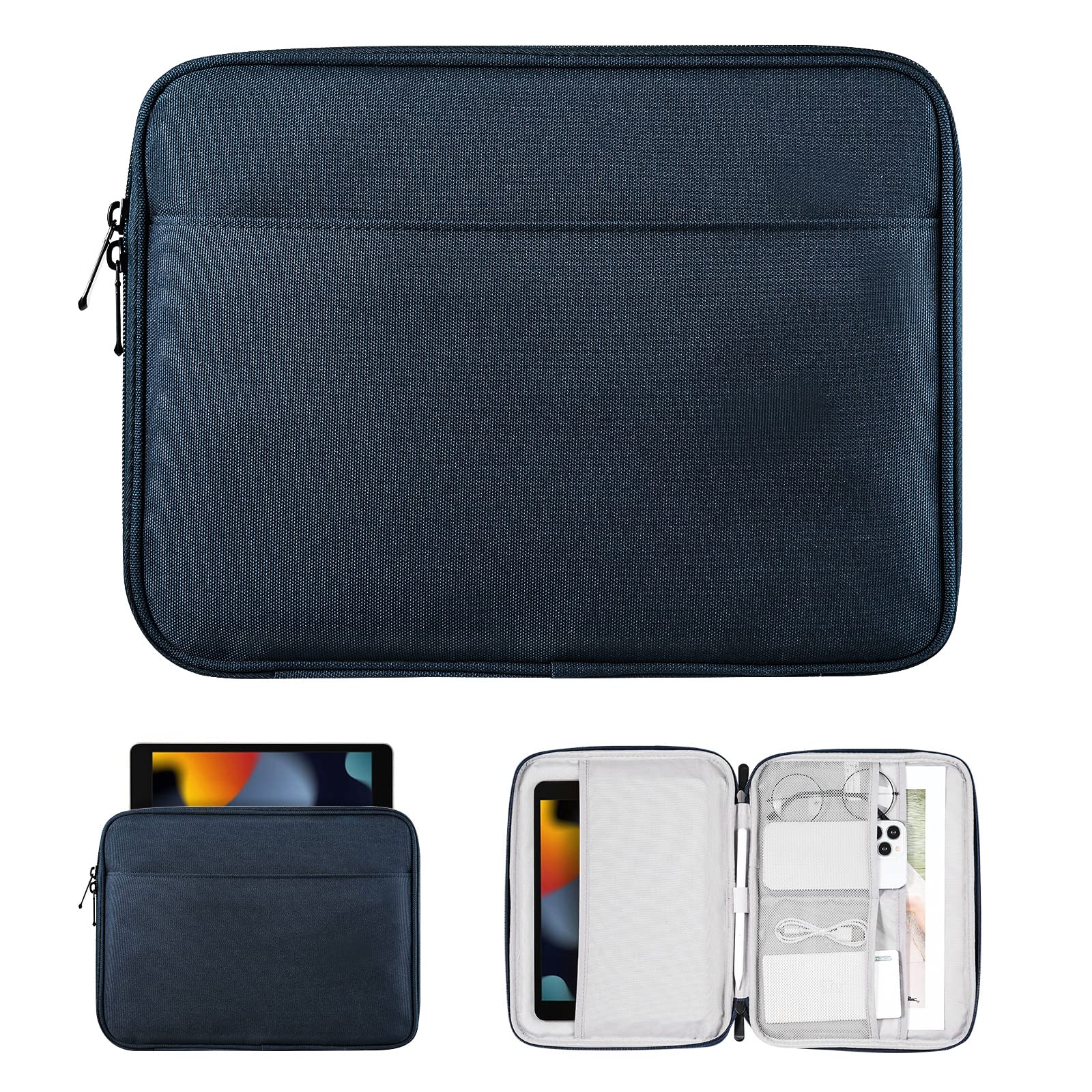TiMOVO 9-11 Inch Tablet Sleeve with Pocket, Protective Carrying Case for iPad 11-inch A16 2025, iPad 10th Gen 10.9", Air 11"/10.9", Pro 11", Galaxy Tab A9+ 11", Space Gray