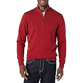 Amazon Essentials Men's 100% Cotton Quarter-Zip Sweater