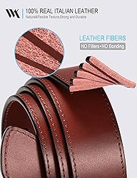 WOLFANT Men's 35mm Dress Casual Belt,100% Italian