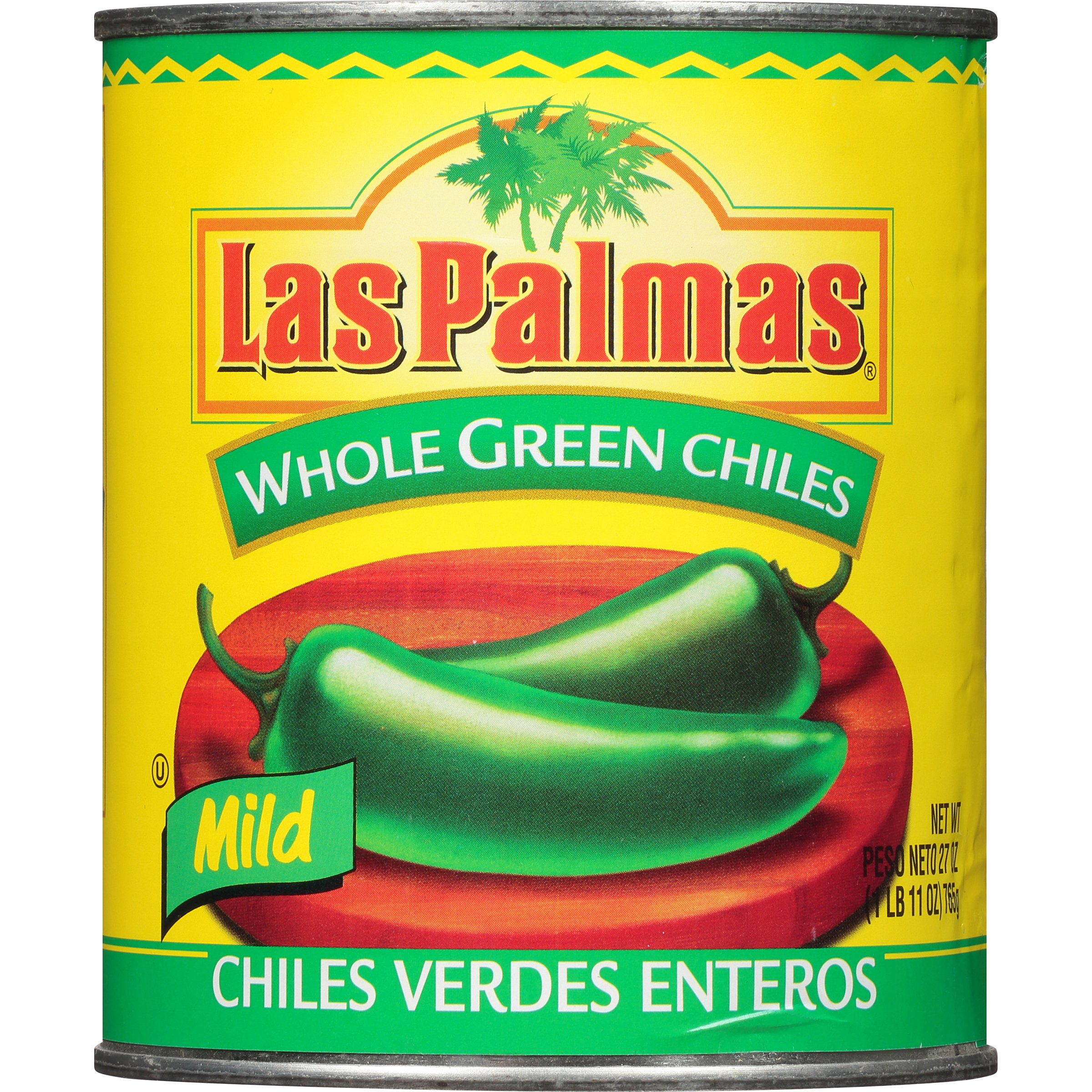 Ortega Peppers, Whole Green Chiles, Mild, 27 Ounce (Pack