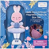 Stephen Joseph Magnetic Dress UP Doll Bunny and Mouse | Dress up adorable bunny and mouse friends with colorful outfits and accessories while creating playful stories