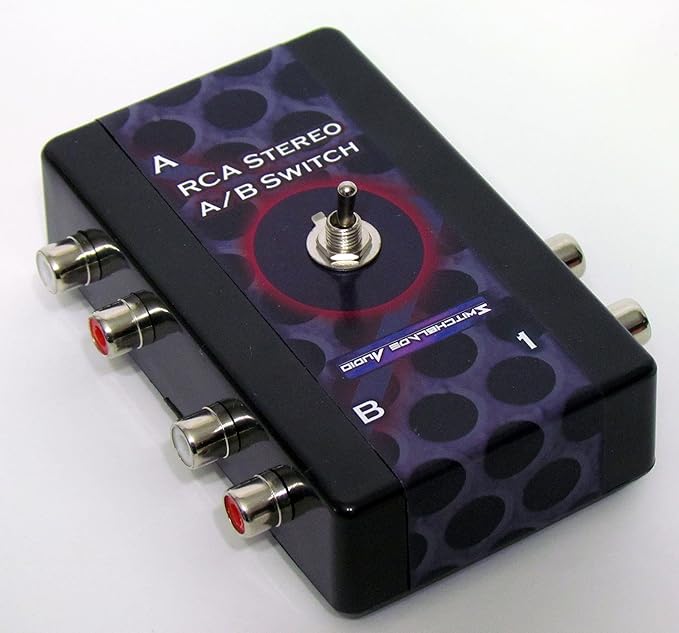 RCA Stereo Pair A/B Switch Splitter Adapter Toggle Input Output AB Phono AB AB Amazon.co.uk