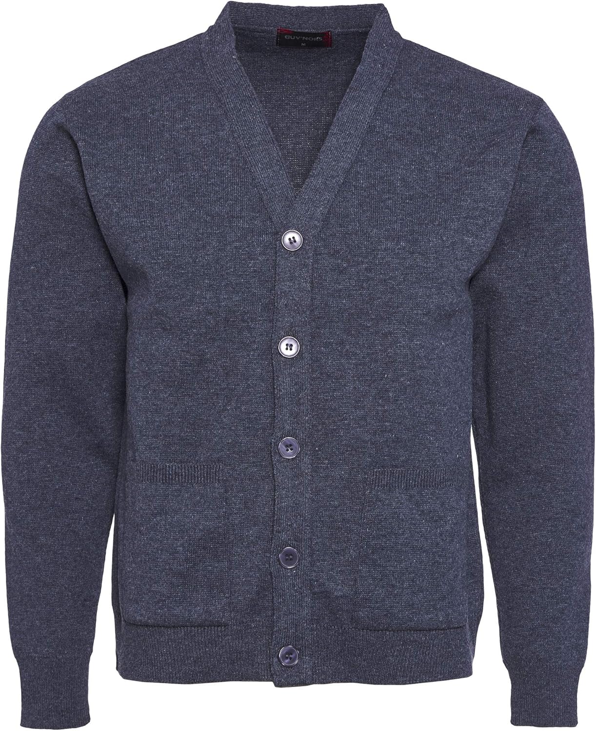 Mens Knitted Cardigan Classic Style Cardigans V Neck Button Jumper