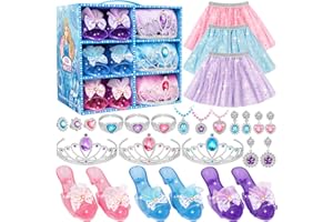 LJZJ Princess Dress Up Toys & Jewelry Boutique,Girl Role Play Gifts,Kids Toys for 3-6 Years Girl Toddler ​B-Day Party Favors