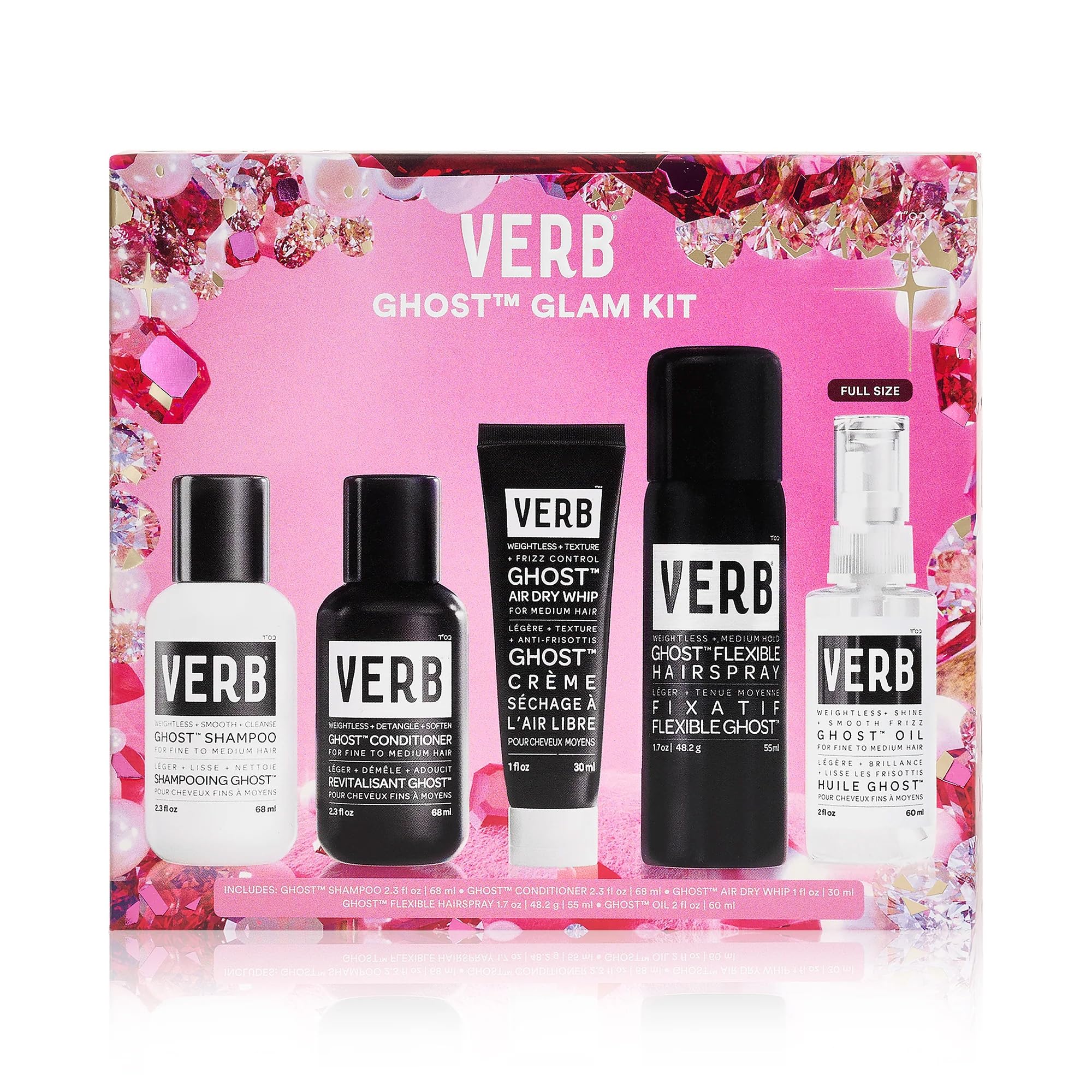 VERB GHOST™ GLAM KIT, 5-Star, 5-piece kit for weightless shine + frizz control