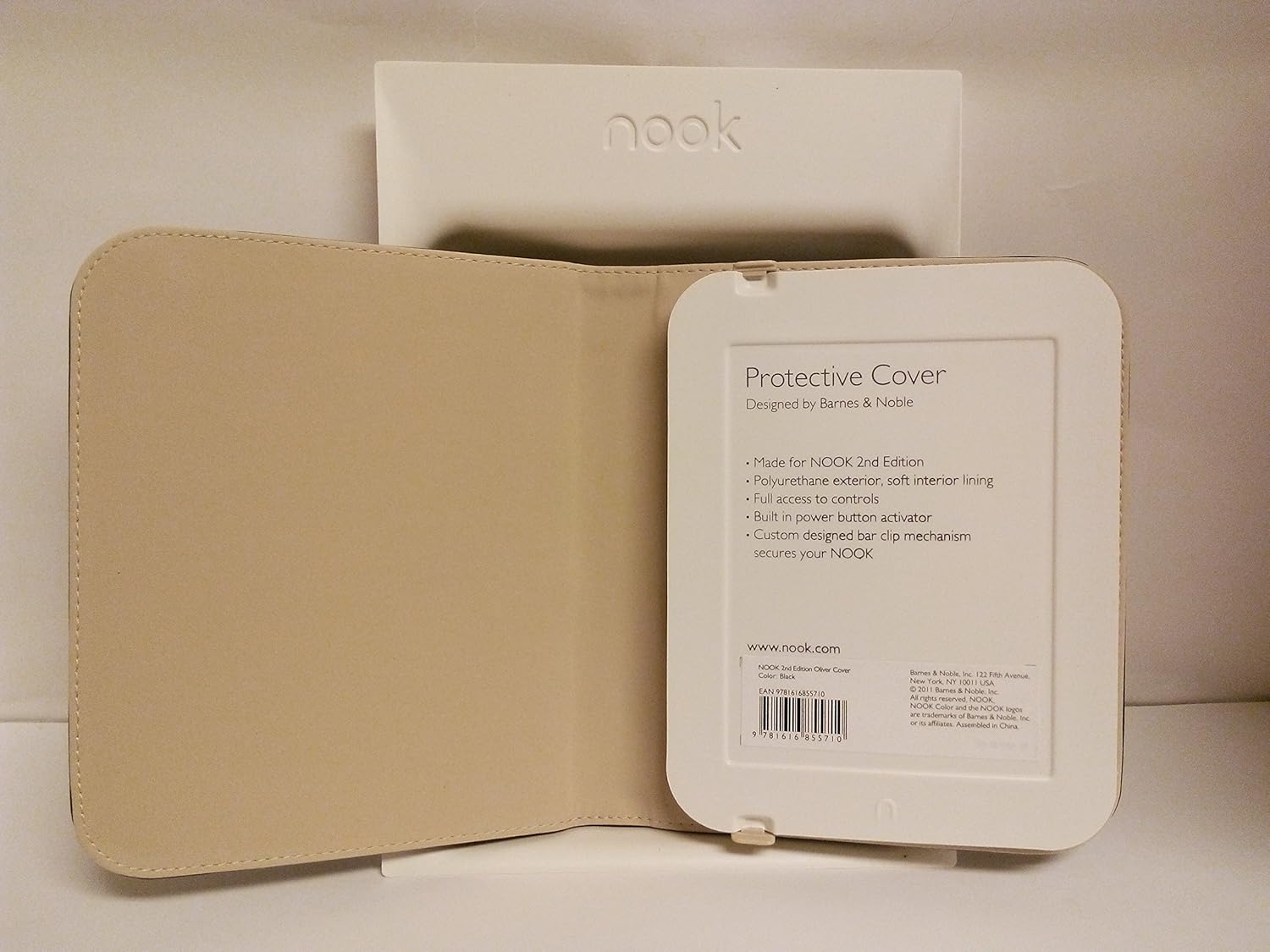 Amazon Com Barnes Noble Nook 2nd Edition Oliver Cover Black Cream