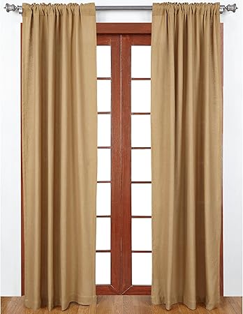 Nancy's Nook Paneles de Ventana de algodón Natural de arpillera (Juego