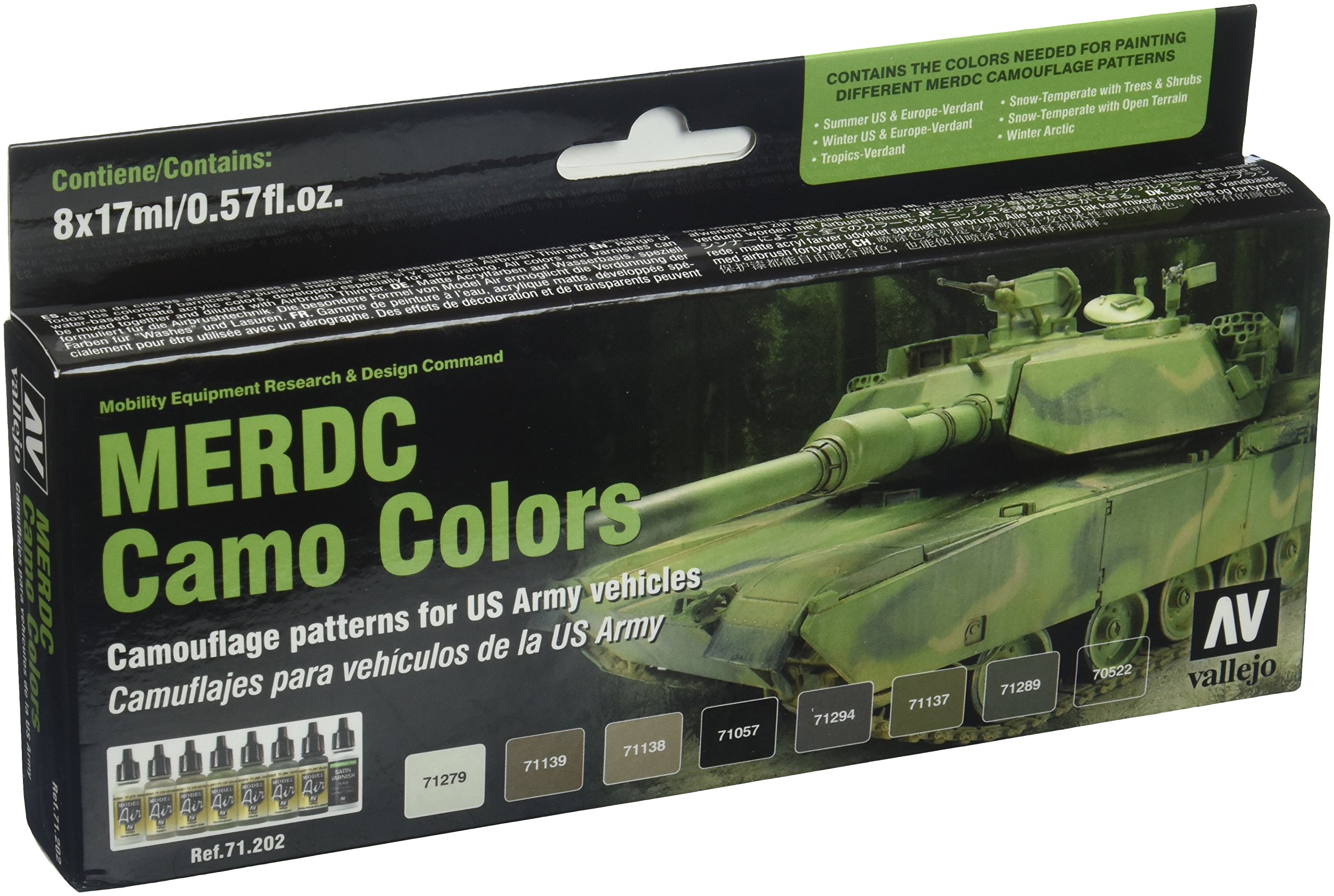 Acrylicos Vallejo "Merdc Camo Colours" Model Air Set