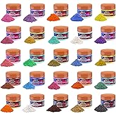 MTBJZJ Mica Powder for Resin, 25 Colors - 20g/Bottle of Epoxy Resin Color Pigment,for Candle Dye, Lip Gloss Pigment, Soap Making, Slime Colorant, Paint, Bath Bombs,Nail Polish and Eye Shadow