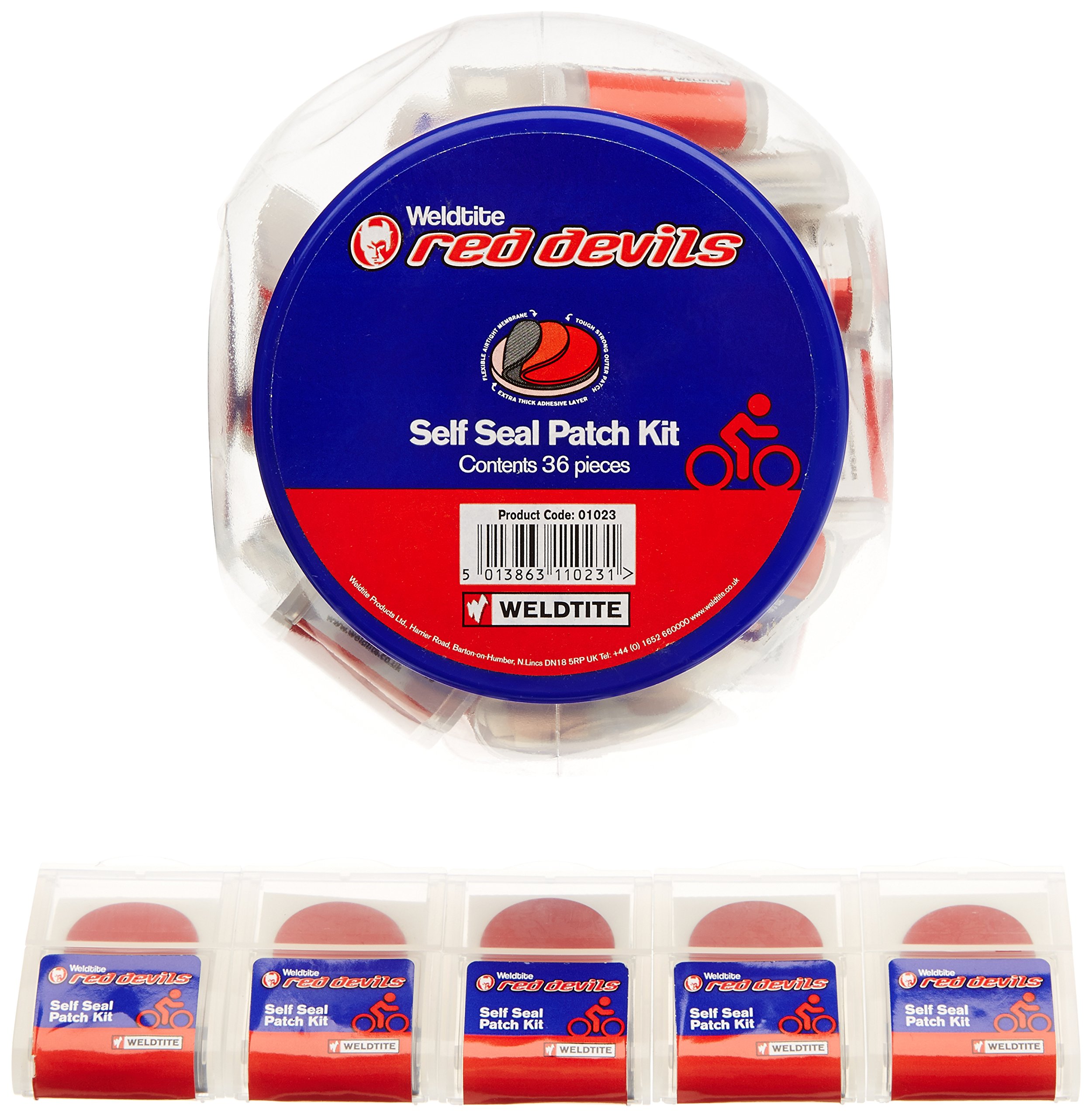 Weldtite Red Devil Self Seal Puncture Repair Kit (Display Jar 36)
