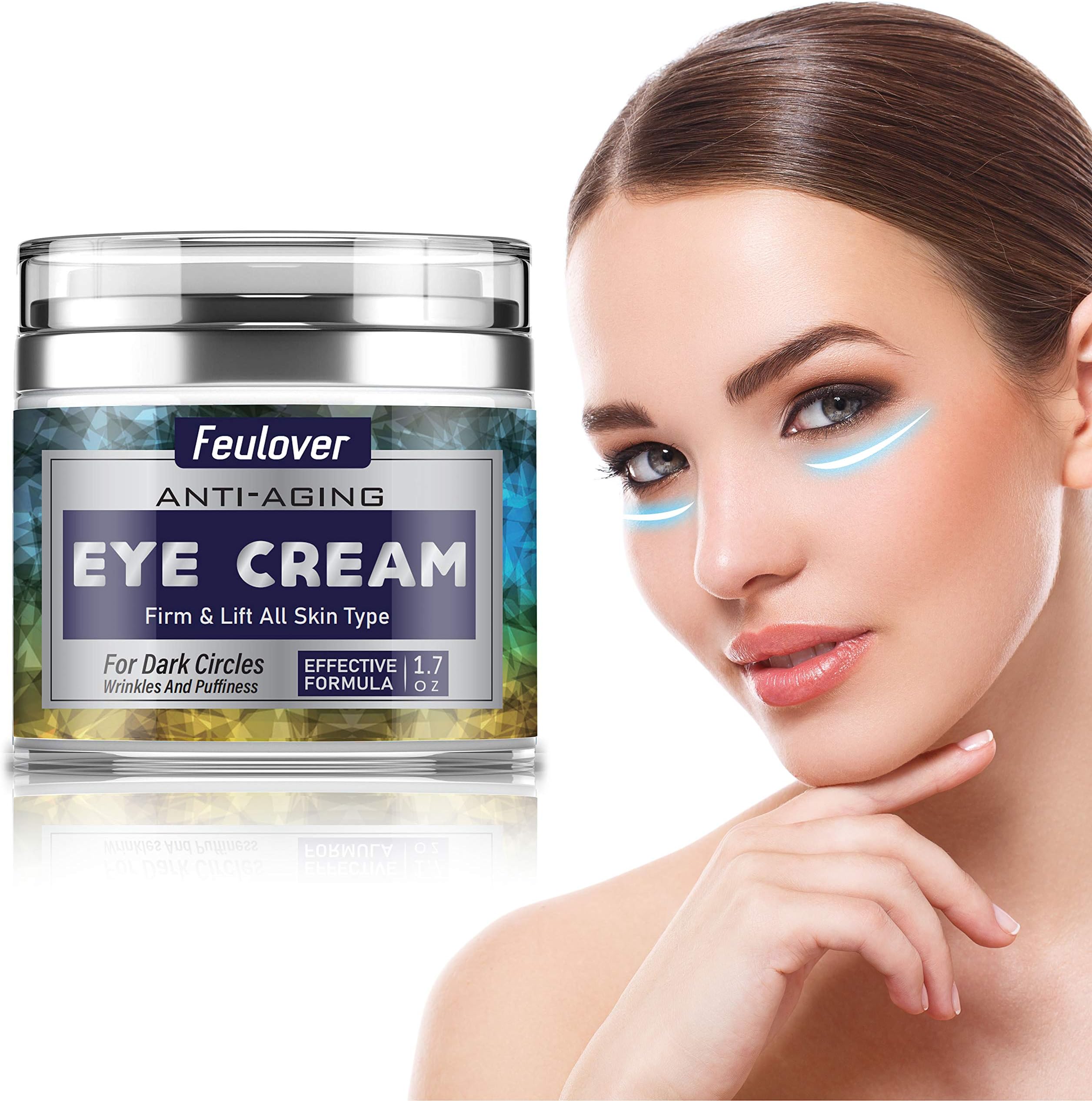 Eye Cream, Anti Wrinkle Eye Cream for Under Eye Bags, Reduce Dark Circles and Puffiness, Firm and Lift Your Skin,1.7fl. oz