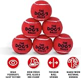 The Dog's Balls Dog Tennis Balls Red Small 6-Pack Non Abrasive Felt view 6