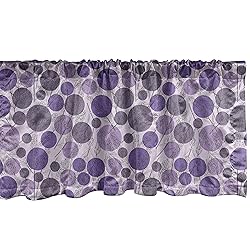 Ambesonne Flower Window Valance, Floral Art with