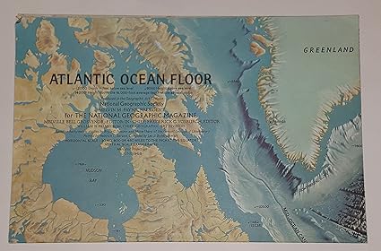 Amazon Com National Geographic Map Atlantic Ocean Floor