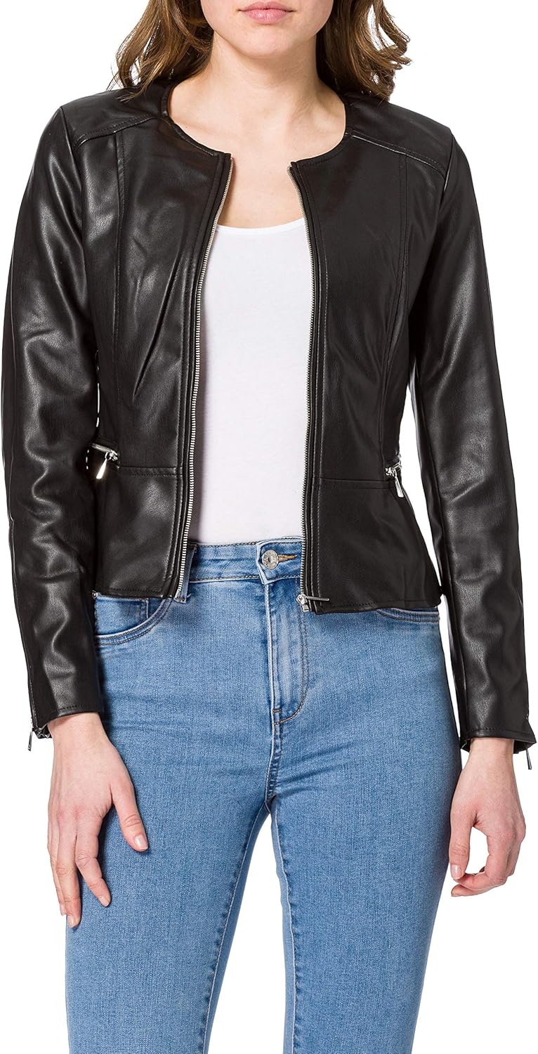 ONLY Women's Onljenny Faux Leather Jacket Cc Cs Otw Amazon.co.uk Clothing