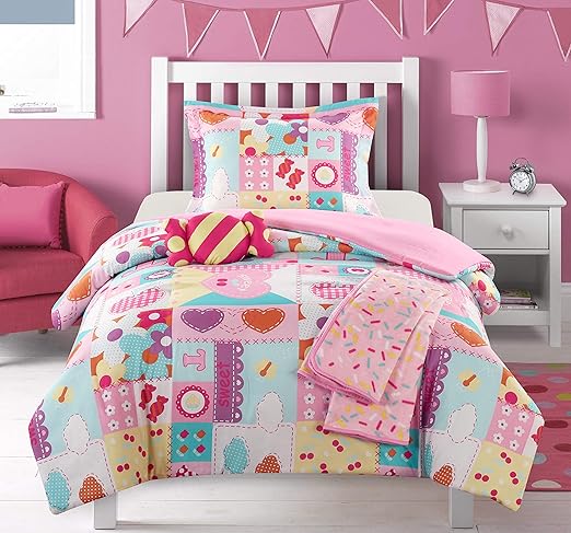 Amazon Com Chic Home Candy 4 Piece Comforter Set Stitched