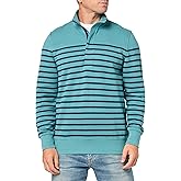 Brooks Brothers Mens Long Sleeve Mariner Stripe Half-Zip