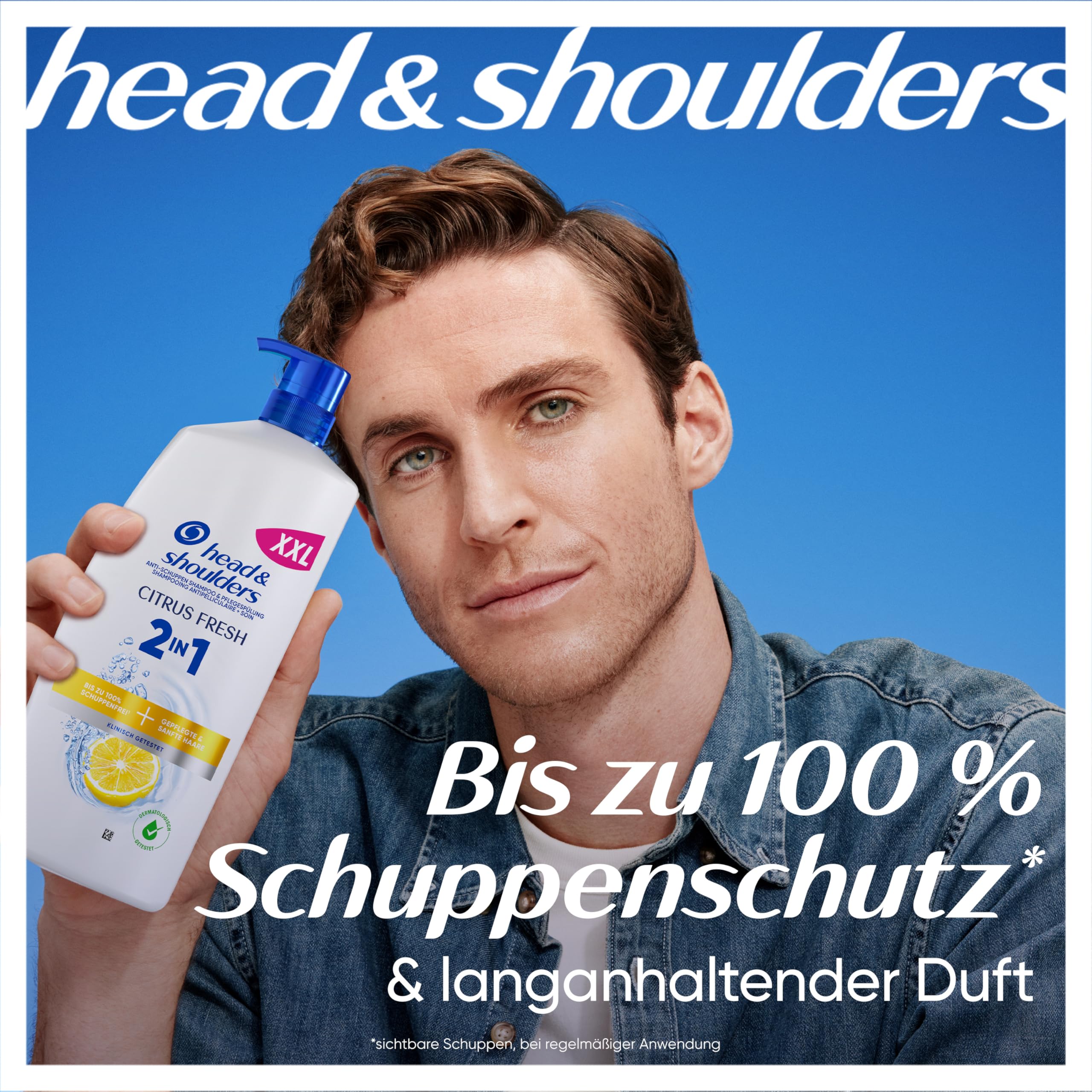Head & Shoulders Citrus Fresh 2-in-1 Anti-Schuppen-Shampoo und Pflegespülung 1000ml Pumpspender, Schuppenfrei 7