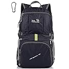 Outlander Large Packable Handy Lightweight Travel Backpack Daypack,Black