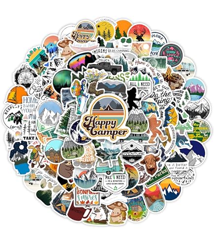 Calcomanía De Vinilo Adventure Explore Mountain Camper Van Car Sticke