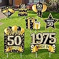 Black Gold 50th Birthday Party Decorations For Men Vintage 1973 Happy 50th Birth