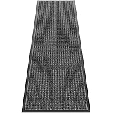 HOMEK Sturdy Front Door Mat Outside Entrance, 6' x 2' All-Season All-Weather Doormat Waterproof, Stain and Fade Resistant, Natural Rubber Indoor Outdoor Welcome Door Mat Trap Dirt