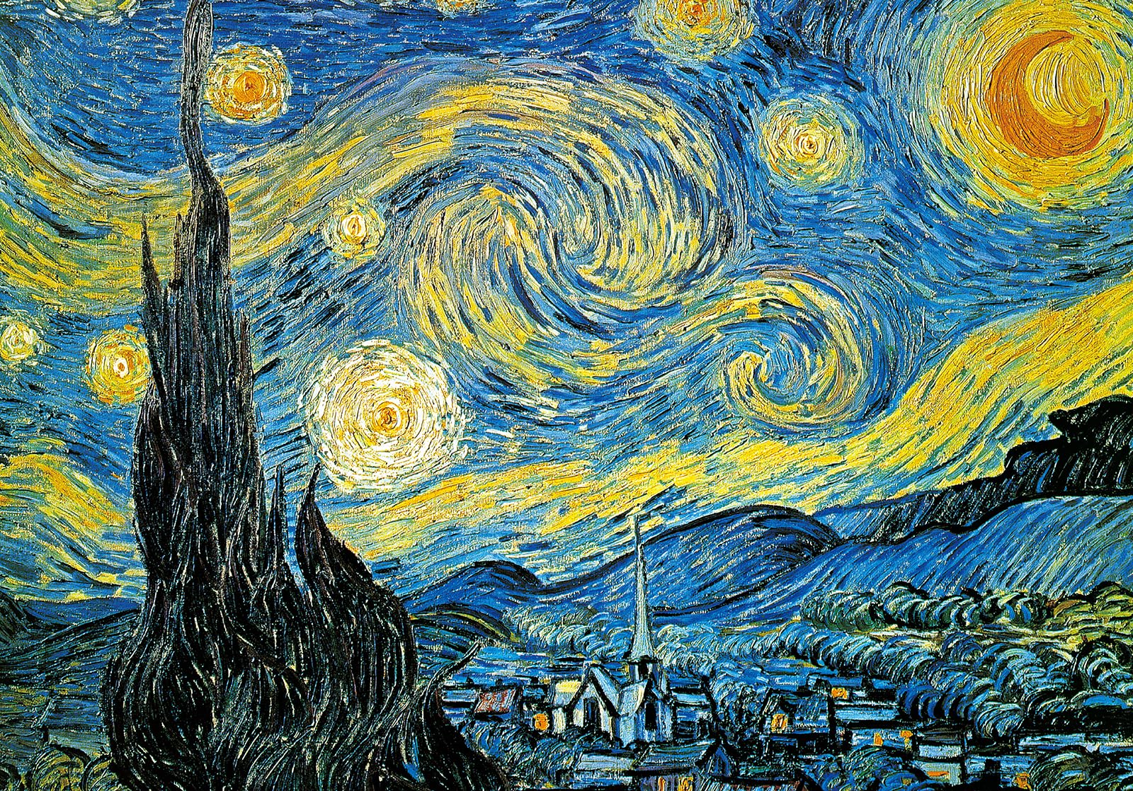 2000 Piece Puzzle-The Starry Night Jigsaw Puzzles For Adults 2000 Piece,Van Gogh Puzzles For Adults 2000 Pieces And Up,Puzzle 2000 Pieces,Jigsaw Puzzles 2000 Pieces,Oil Painting Puzzles 2000 Piece — image 1
