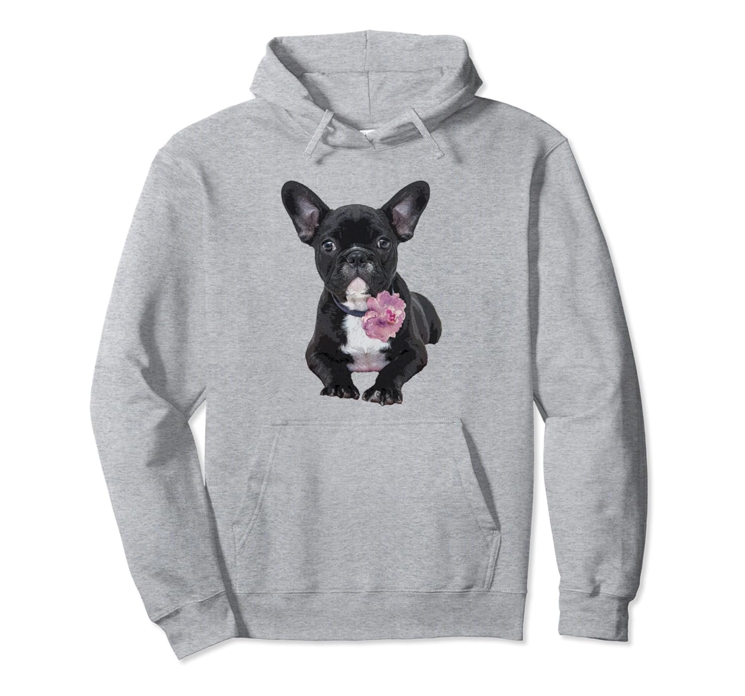 French Bulldog Hoodie For Women Men Frenchie Flower Colonhue